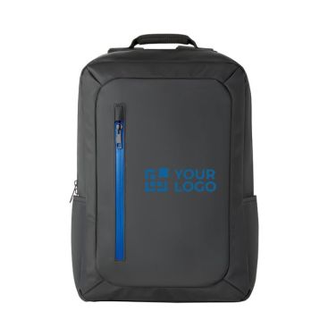 Mochila con logotipo para portátil impermeable acolchada 15,6'' de color negro
