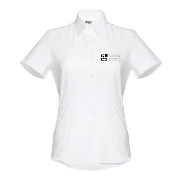 Camisa Oxford mujer en algodón y poliéster 130 g/m2 THC London WH