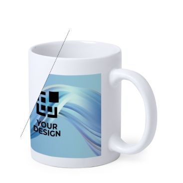 Taza blanca mate con impresión a todo color de 350ml Taza blanca mate con impresión a todo color de 350ml