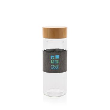 Botellas pequeñas de vidrio personalizadas color transparente