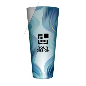 Vaso personalizado de plástico grande y reutilizable de 500ml