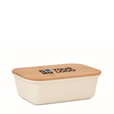 Fiambrera corporativa con tapa de bambú con logo 1L Fiambrera corporativa con tapa de bambú con logo 1L