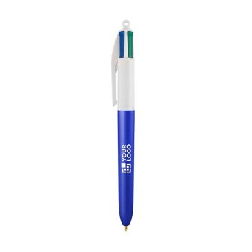 Bolígrafos de cuatro colores de la marca BIC con acabado glaseado