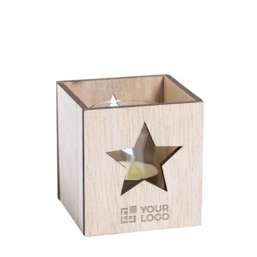 Vela aromática de Navidad con estrella y logotipo