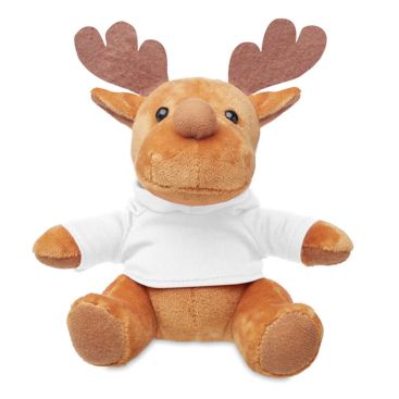 Peluche de reno personalizado color blanco