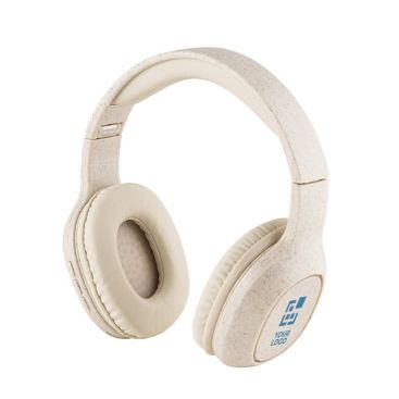 Auriculares plegables inalámbricos 5.0 personalizables de fibra de trigo