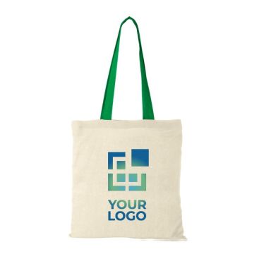 Bolsa de algodón promocional con asas largas de color 100 g/m2