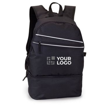 Mochila personalizada con bolsillo para calzado en poliéster 600D Mochila personalizada con bolsillo para calzado en poliéster 600D
