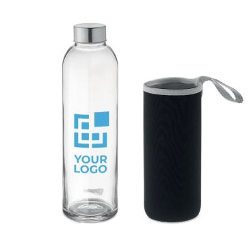 Botella de cristal personalizada con funda 750ml Botella de cristal personalizada con funda 750ml