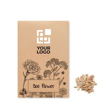 Semillas de flor de abeja en sobre kraft Semillas de flor de abeja en sobre kraft