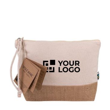 Bolsa de aseo de algodón y yute de comercio justo 220 gr