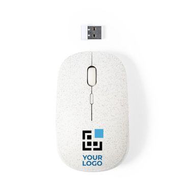 Ratón óptica inalámbrico ergonómico de caña de trigo