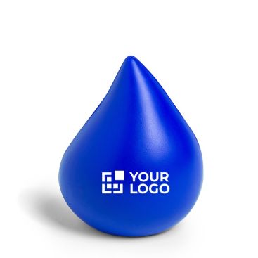Antiestrés con forma de gota de agua para merchandising con tacto suave y acabado brillante