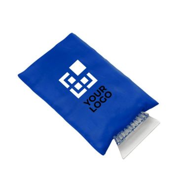 Guante rascador de hielo de diferentes colores con el logotipo