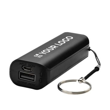 Colorido powerbank publicitario barato con llavero de 1.200 mAh con el logotipo de empresa