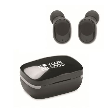 Auriculares inalámbricos intraaurales con estuche color negro
