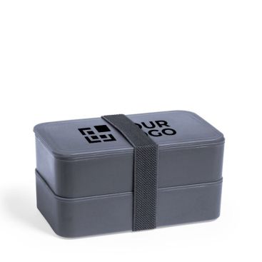 Fiambrera de dos compartimentos grande sin BPA 1,4L