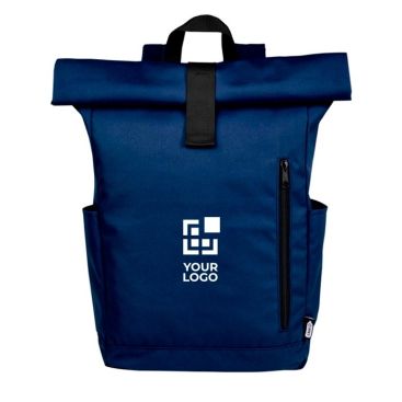 Mochila enrollable poliéster reciclado para congresos resistente al agua 15,6'' multibolsillos de diferentes colores