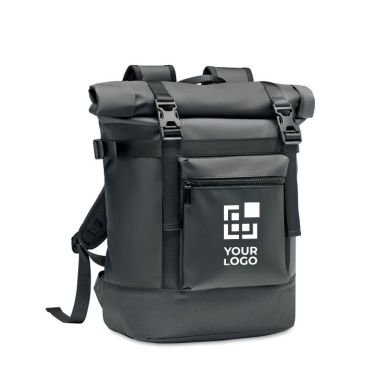 Mochila para empresas de lona con cierre roll top y acolchado Mochila para empresas de lona con cierre roll top y acolchado