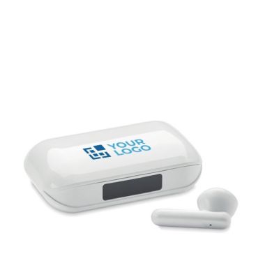 Auriculares inalámbricos 5.3 de ABS reciclado con autonomía 4 horas de color blanco