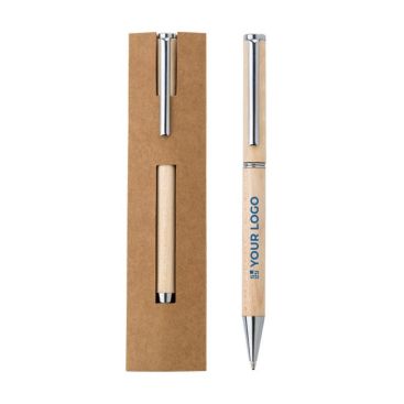 Bolígrafo personalizado de madera de arce y tinta azul Dokumental® Bolígrafo personalizado de madera de arce y tinta azul Dokumental®
