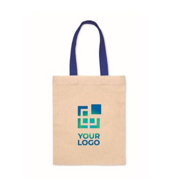Bolsa de regalo de algodón con asas cortas a color 140 g/m2 vista de impresión