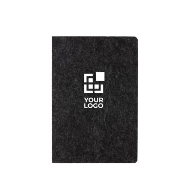 Cuaderno de fieltro de materiales reciclados A5 hojas a rayas