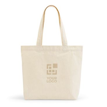 Bolsa de algodón reciclado y RPET con asas largas para negocios 280 g/m2 Bolsa de algodón reciclado y RPET con asas largas para negocios 280 g/m2