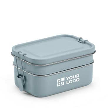 Fiambrera doble de acero inoxidable reciclado con hebillas antifugas 1,05L
