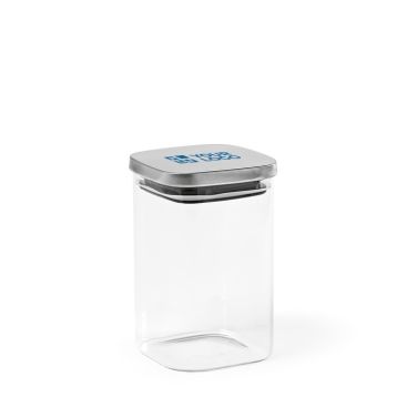 Frasco de vidrio con tapa de acero inoxidable reciclado sellada 1,13L