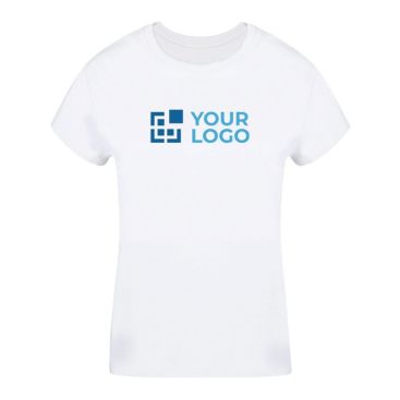 Camiseta para mujer de cuello redondo 100% algodón para publicidad 160 g/m2 Camiseta para mujer de cuello redondo 100% algodón para publicidad 160 g/m2