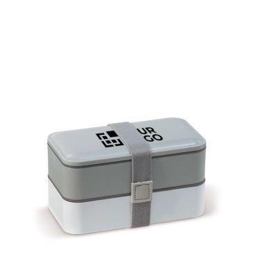 Fiambrera estilo Bento de doble piso con múltiples compartimientos
