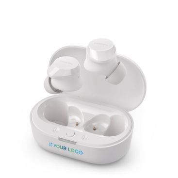 Auriculares Philips inalámbricos con caja y controladores táctiles de 10mm en color blanco y negro