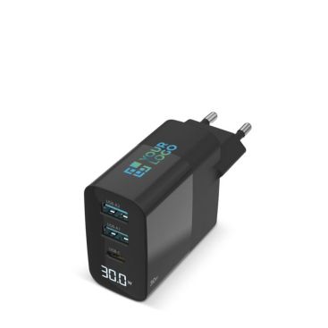 Cargador de pared para cargar varios dispositivos y pantalla LED 30W vista principal
