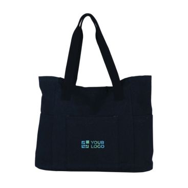 Bolsa de la compra hecha de lona reciclada con efecto lavado 290 g/m2 vista principal