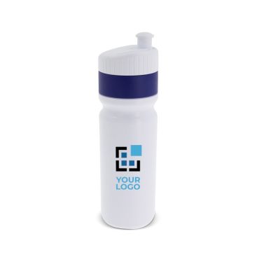 Bidón deportivo libre de BPA con borde a color hecho en EU 750ml color azul oscuro segunda vista