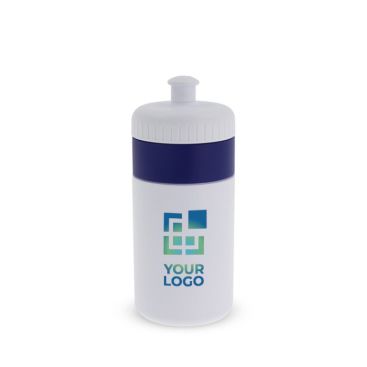 Botella deportiva libre de BPA con detalle a color 500ml color blanco/negro segunda vista