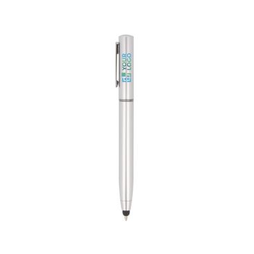 Bolígrafo multifuncional con un kit de limpieza electrónica color blanco tercera vista
