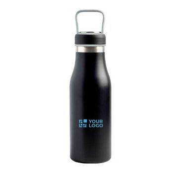 Botella termo con compartimento en la tapa y asa transporte 510ml