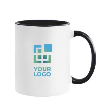 Taza de cerámica en varias opciones bicolor con exterior blanco de 325ml
