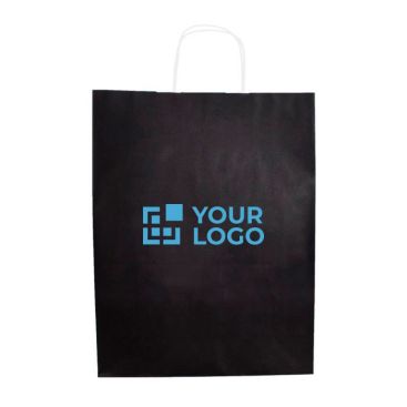 Bolsa sostenible hecha en papel kraft con asas cortas 100 g/m2