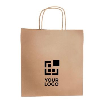 Bolsa para la compra de papel kraft con fuelle ancho 100 g/m2