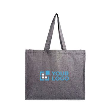 Bolsa de algodón reciclado con fuelle en el lateral 190 g/m2