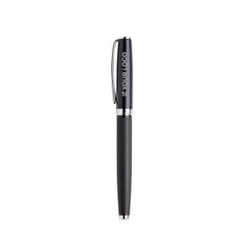 Roller de metal elegante con cuerpo con relieve y tinta negra