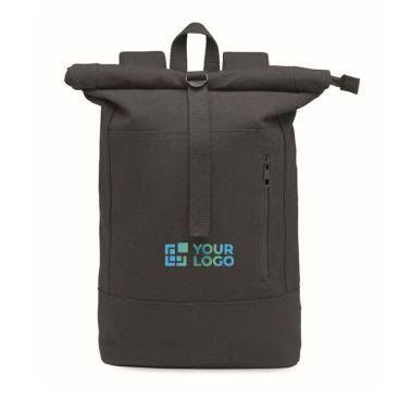 Mochila roll-top para portátil de algodón reciclado 15''