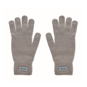 Guantes publicitarios poliéster reciclado con parche para logo Guantes publicitarios poliéster reciclado con parche para logo
