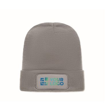 Gorro unisex de poliéster RPET con parche para personalización Gorro unisex de poliéster RPET con parche para personalización