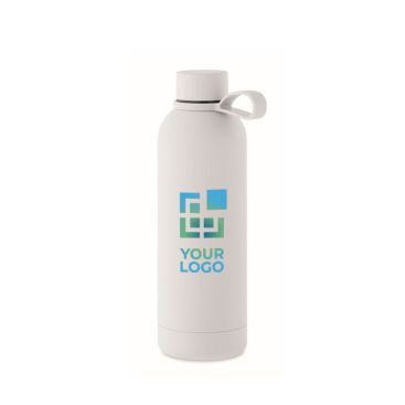 Botella termo de acero inoxidable reciclado con acabado caucho 500ml