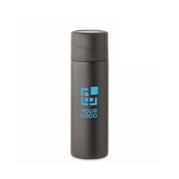 Botella de acero inoxidable con tapa antideslizante porta teléfono 420ml