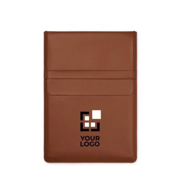 Funda para portátil de cuero sintético y poliéster con cierre 16''